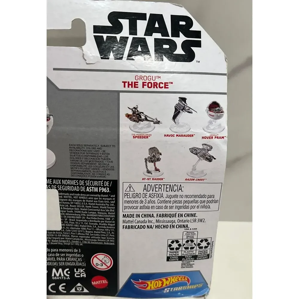 Hot Wheels Starships Star Wars Baby Yoda Grogu The Force Mandalorian SEALED!